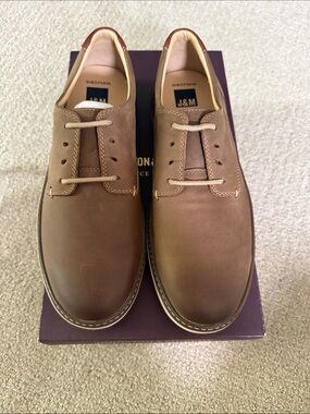 Johnston & Murphy “Gray Oiled Leather” Casual Derby Shoes for Men